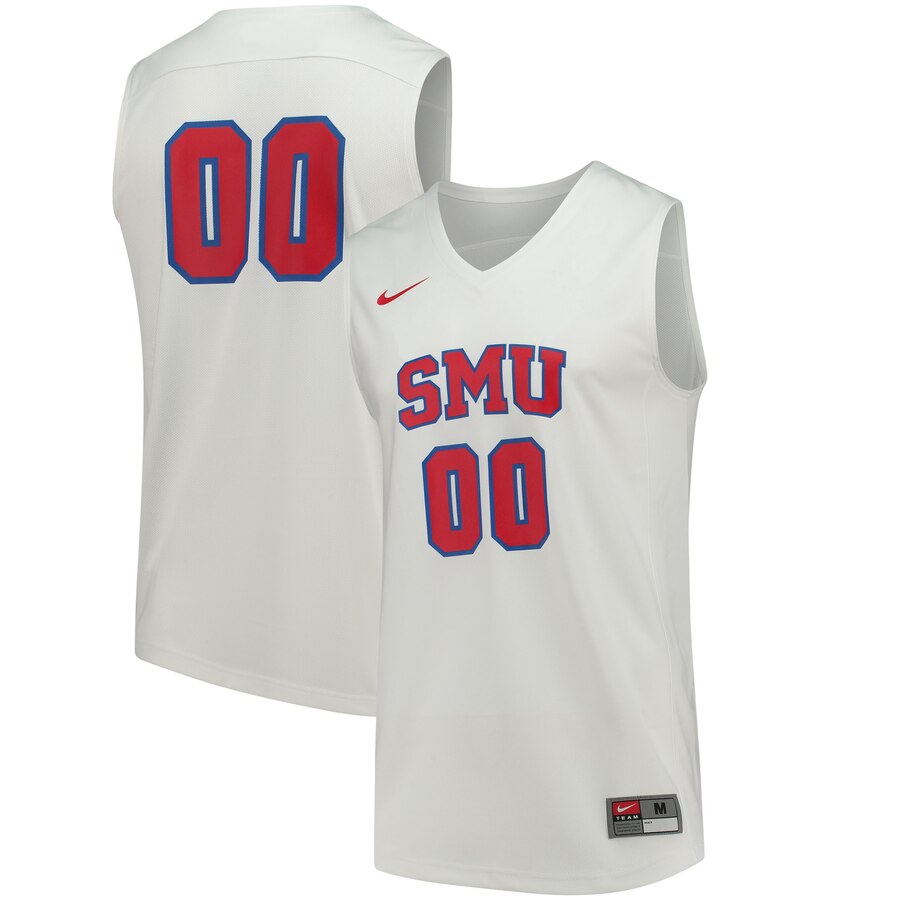 00 Smu Mustangs Performance Basketball Jersey   White 2019