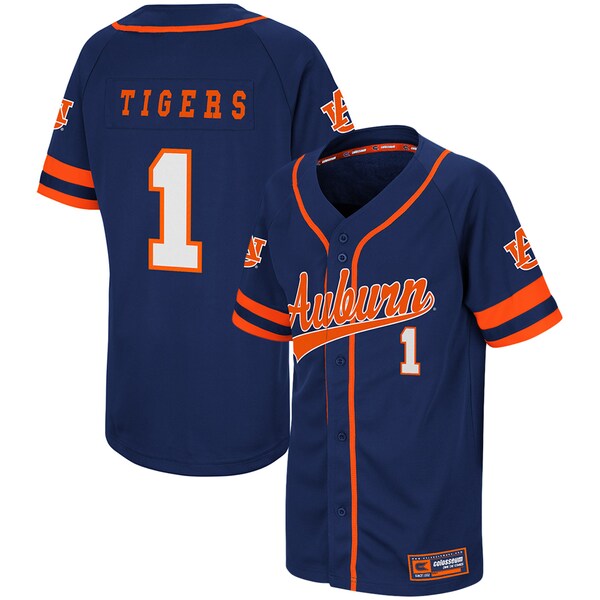 1 Auburn Tigers Colosseum Youth Bam bam Baseball Jersey   Navy
