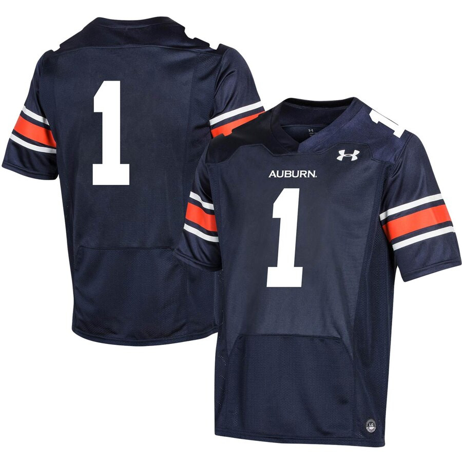 1 Auburn Tigers Under Armour Replica Football Jersey   Navy 2019