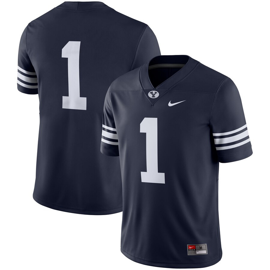 1 Byu Cougars Game Jersey   Navy 2019
