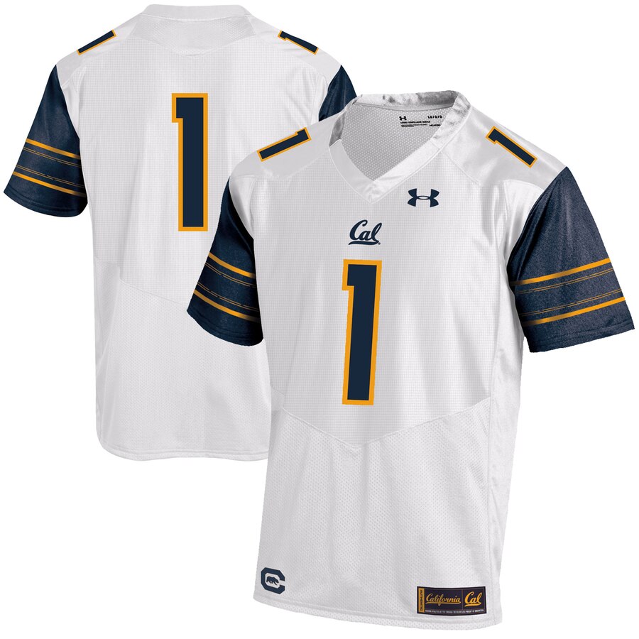 1 Cal Bears Under Armour 2019 Premier Football Jersey   White 2019