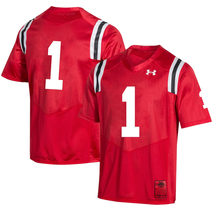 1 Cincinnati Bearcats Under Armour College Football 150th Anniversary Special Game Jersey   Red