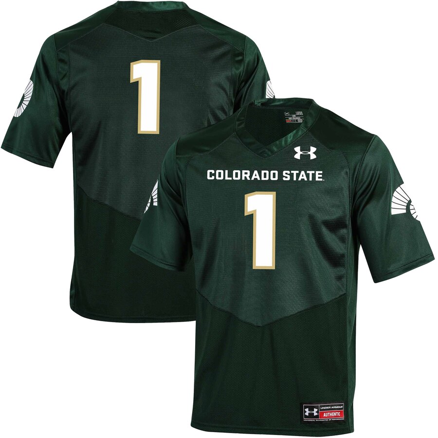 1 Colorado State Rams Under Armour Replica Football Jersey   Green 2019