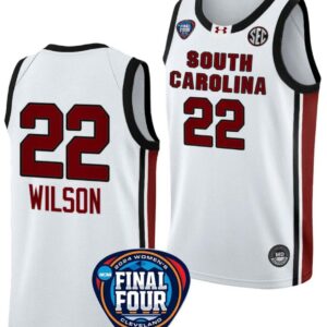 A'ja Wilson Jersey #22 South Carolina Gamecocks 2024 NCAA Final Four White